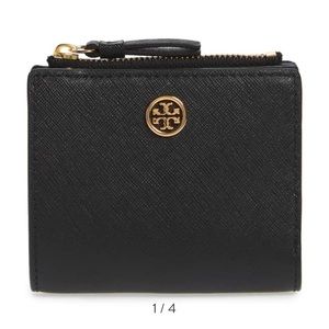 Tory Burch Black Leather Robinson Mini Wallet